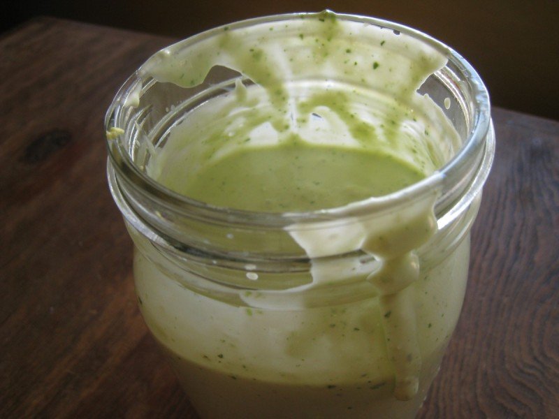 Homemade Raw Vegetable Dip: The Green Goddess