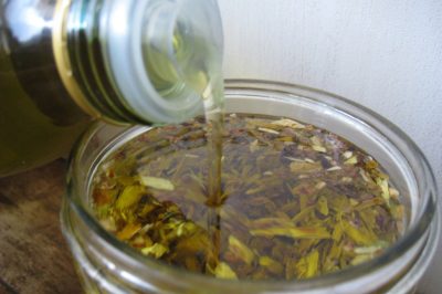Creating a Kitchen Pharmacy: How to Make an Herb Infused Medicinal Oil 3