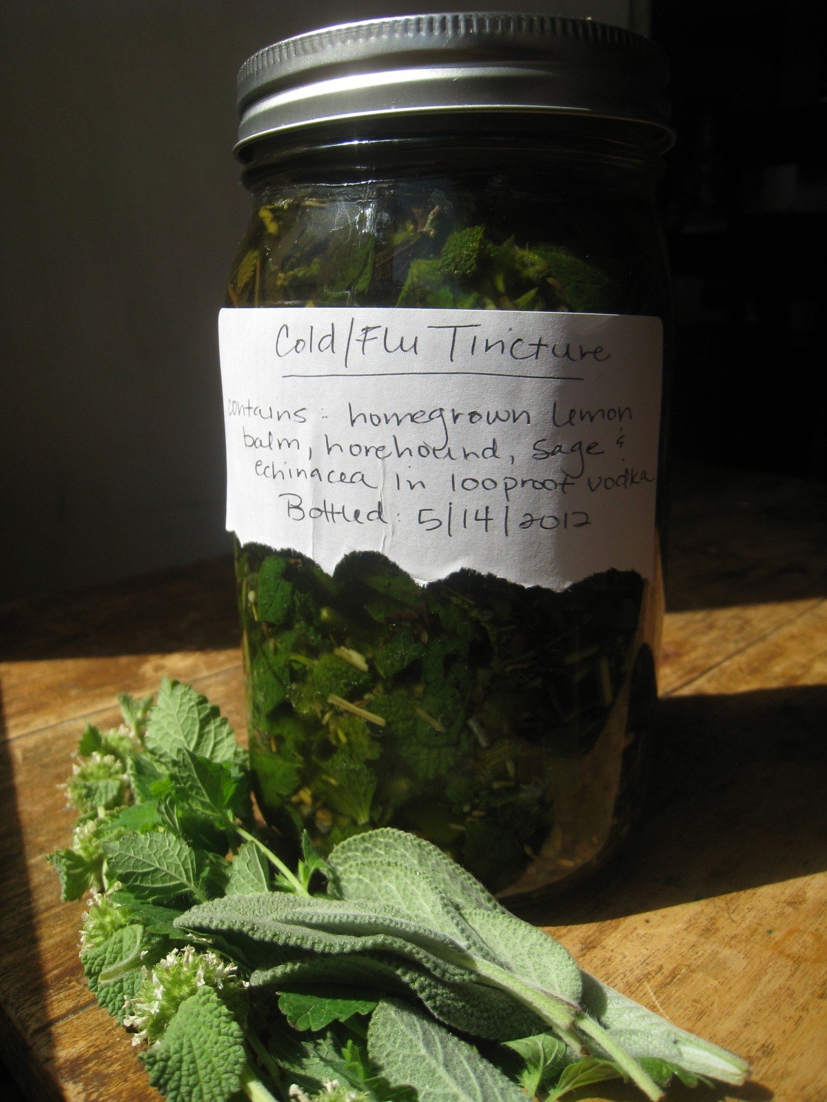 How to Make A Cold and Flu Tincture Using Homegrown Herbs ~ A Recipe