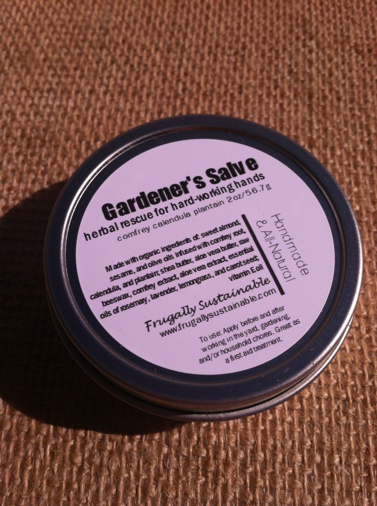 Frugally Sustainable's Gardener's Salve Recipe