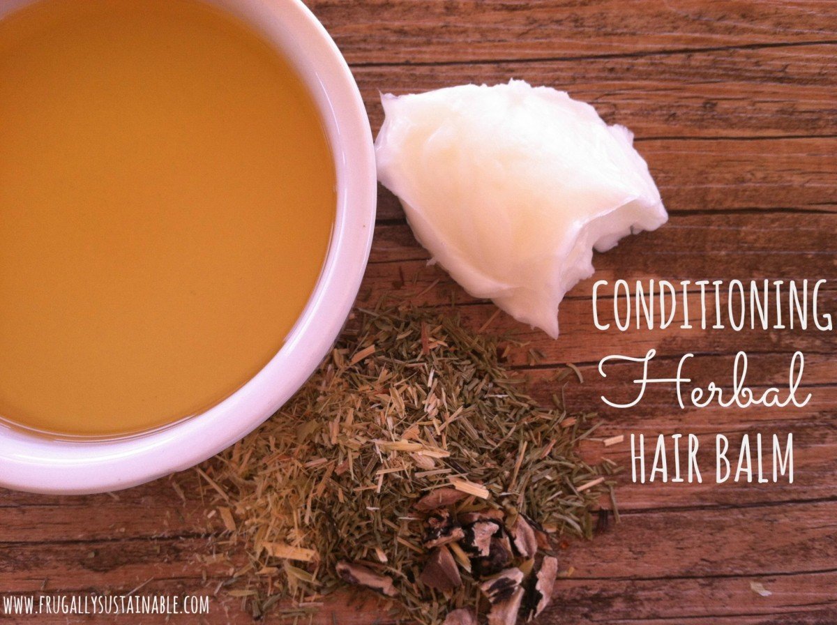 How to Make a LeaveIn Conditioner An Herbal Hair Balm Frugally