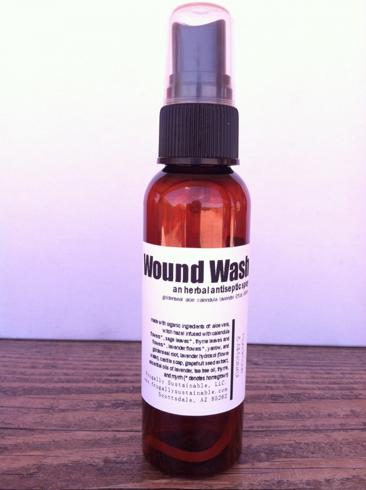 Frugally Sustainable's herbal wound wash recipe