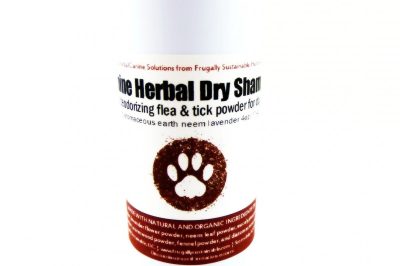 All Natural Flea Remedies :: Canine Herbal Dry Shampoo :: A Deodorizing Flea & Tick Powder