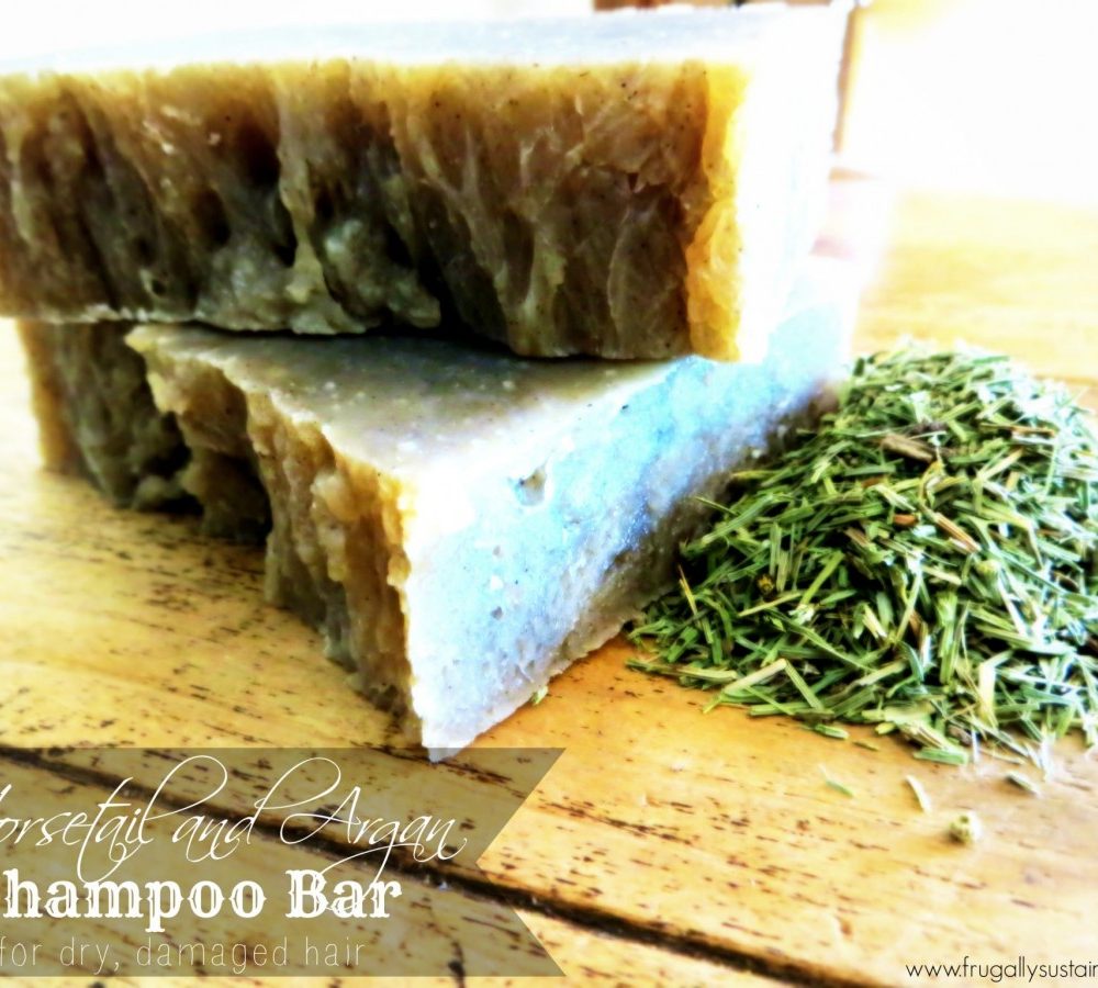 How to Make an Herbal Shampoo Bar Soap :: Horsetail and Argan Oil :: A Recipe for Damaged Hair