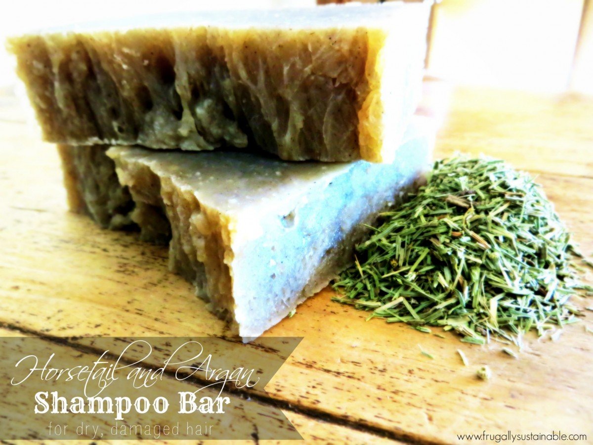 How to Make an Herbal Shampoo Bar Soap :: Horsetail and Argan Oil :: A Recipe for Damaged Hair 2