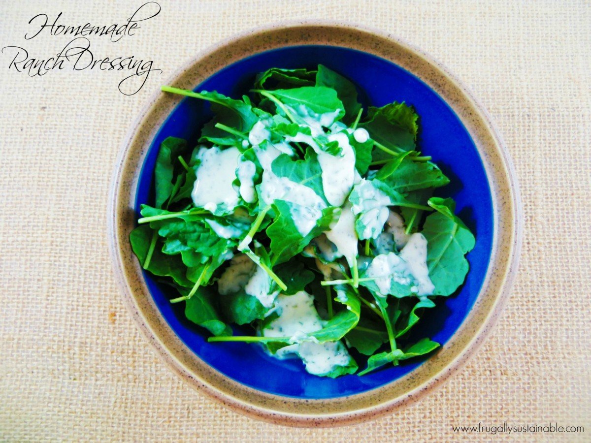 How to make homemade ranch dressing by Frugally Sustainable