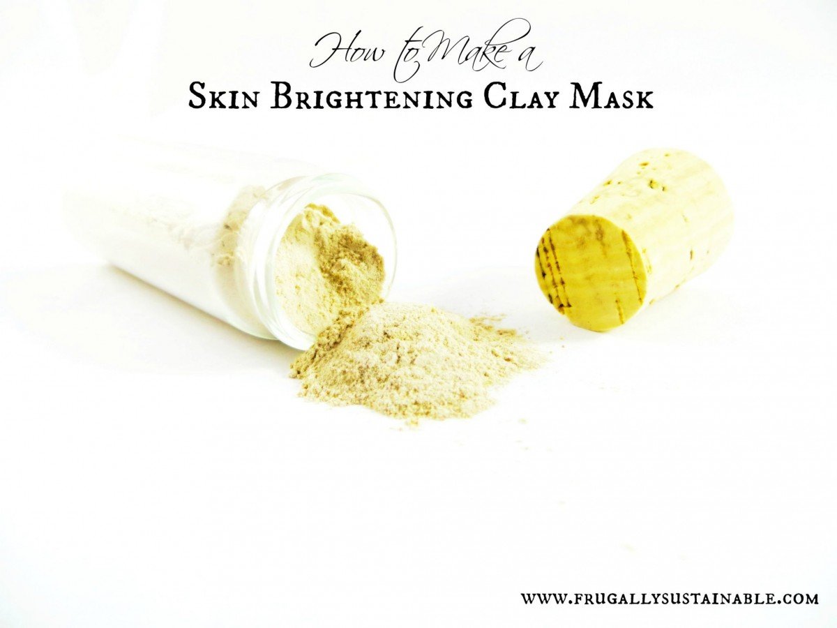 How to make your own skin brightening facial mask. Recipe by Frugally Sustainable.