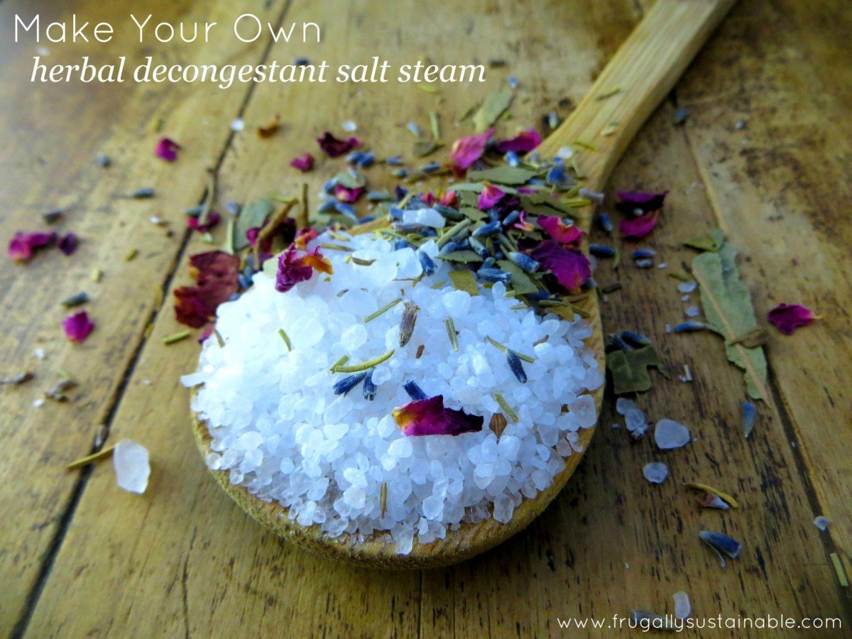 Make your own herbal decongestant salt steam