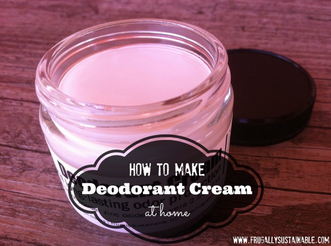 Frugally Sustainable's Deodorant Cream