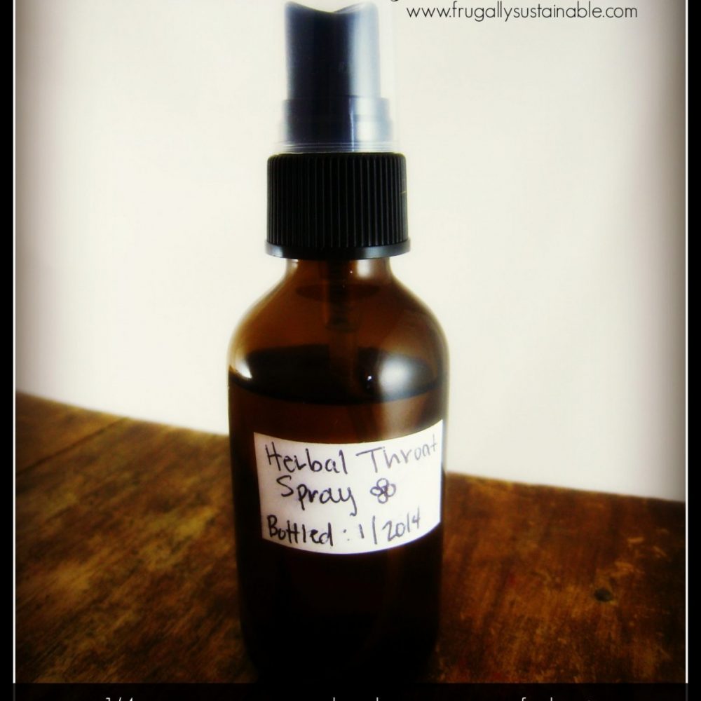 DIY Herbal Sore Throat Spray {with raw buckwheat honey, herbs, and essential oils}