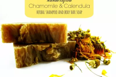 California Sunshine Herbal Shampoo & Body Bar Soap :: Heal the Scalp and Calm Inflamed, Sensitive Skin